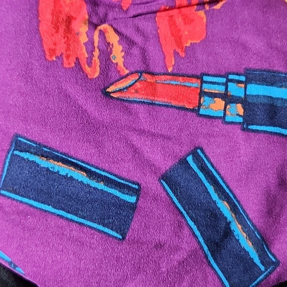 LULAROE LLR OS Lipstick Patterned Buttery Soft Legging One Size - Picture 1 of 1